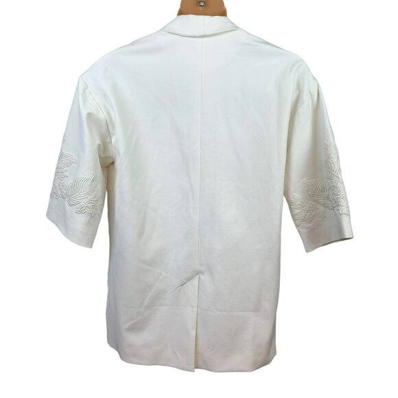 CHICO'S BLACK LABEL Lace Applique Jacket with Tags Size 00 - Picture 6 of 9